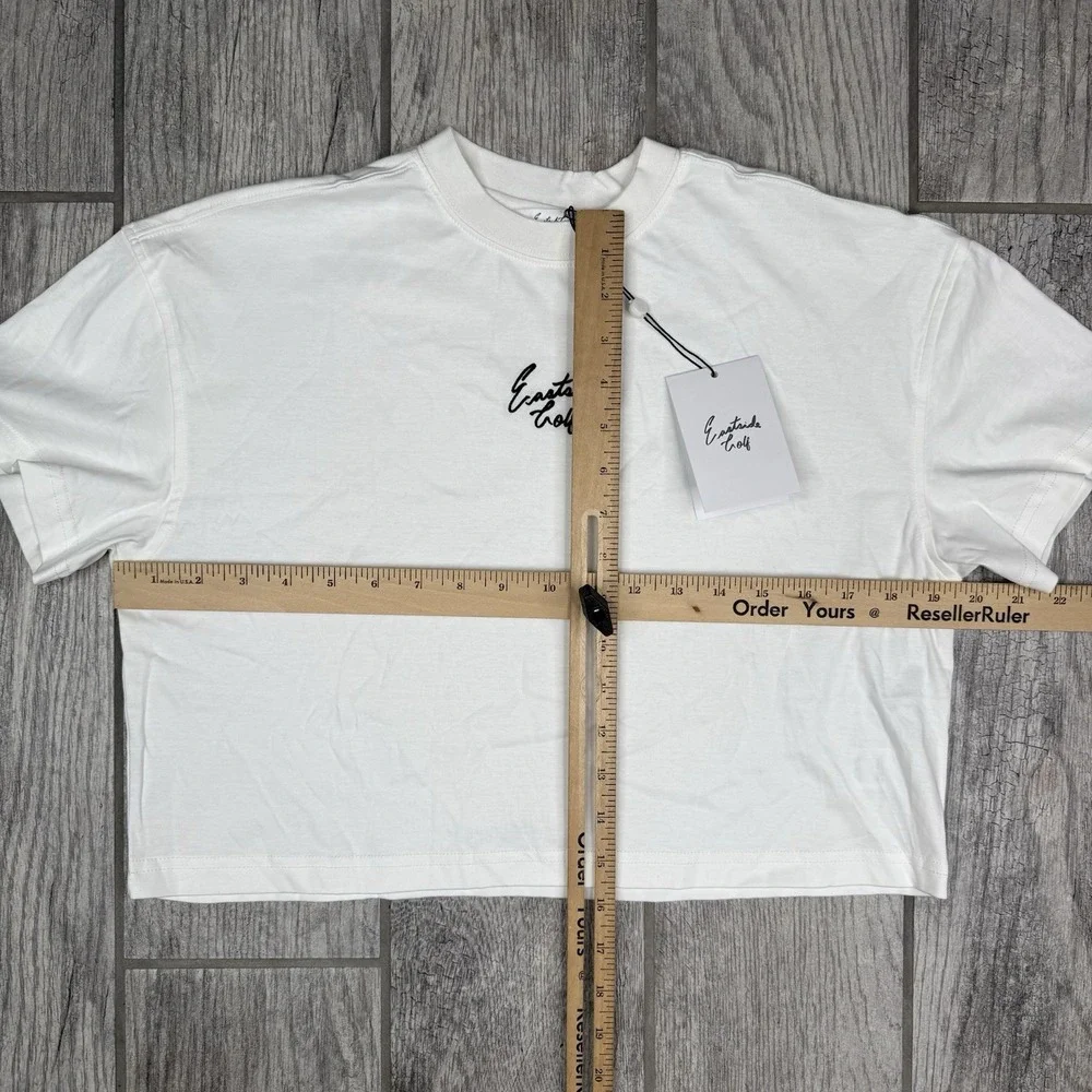 Eastside Golf Shirt Womens White Cropped NWT Crop Top‎ Golfing Gym Embroidered M - Picture 5 of 10